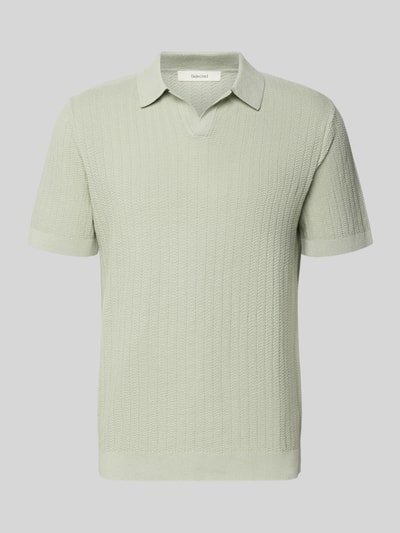 Selected Homme koszulka polo o kroju regular fit z mieszanki bawełny i lnu model 'MATTIS' Limonkowy 2