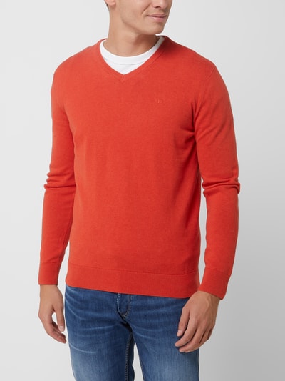 Tom Tailor Pullover aus Baumwolle Rot Melange 4