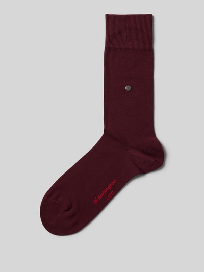 Burlington Sokken met labeldetails Bordeaux - 1