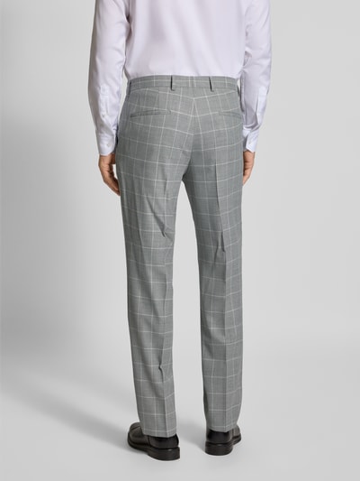 BOSS Slim fit pantalon met persplooien, model 'Lenon' Lichtgrijs - 5