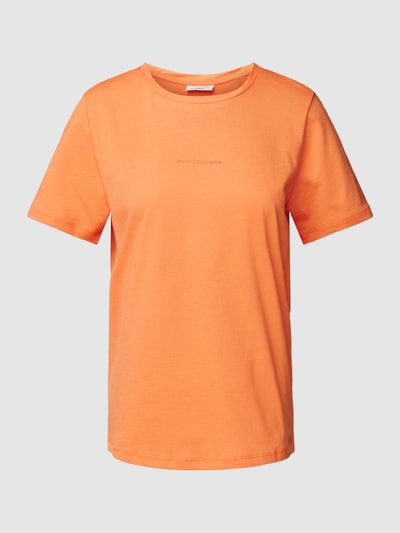 Marc O'Polo Denim T-Shirt in unifarbenem Design Orange 2