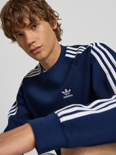 adidas Originals Sweatshirt met labelstitching Marineblauw - 3