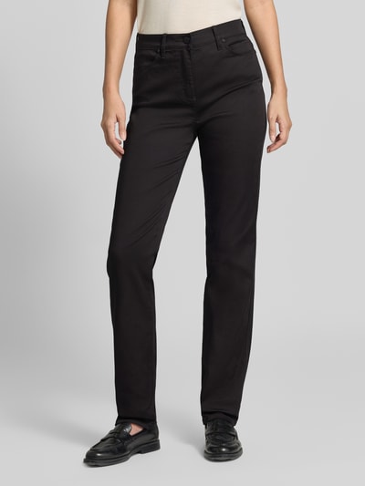 TONI Regular Fit Gerade Hose aus Baumwoll-Mix Modell 'BE LOVED' Black 4