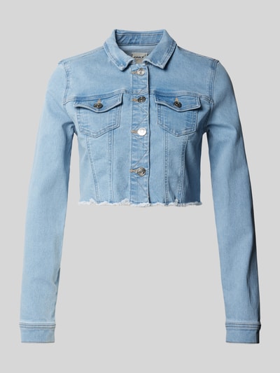 Only Cropped Jeansjacke mit Brusttaschen Modell 'WONDER' Jeansblau 2