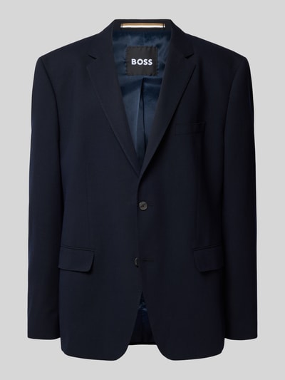 BOSS Regular fit 2-knoops colbert met reverskraag, model 'Jasper' Marineblauw - 2