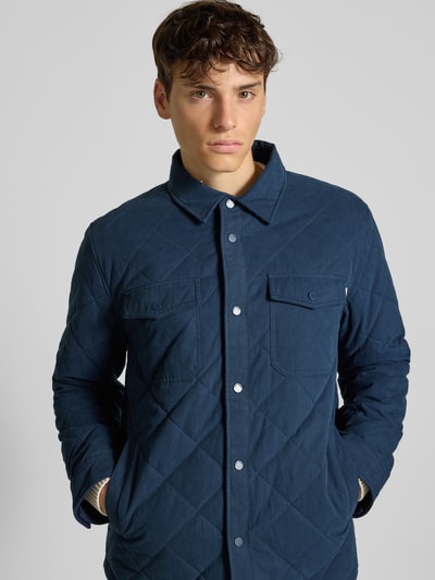 Pepe Jeans Regular Fit Hemdjacke aus Baumwoll-Mix Modell 'QUILTED WORKSHIRT' Marine 3