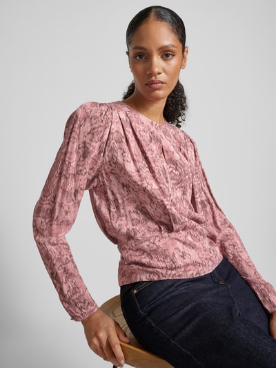 Jake*s Collection Regular Fit Bluse aus Viskose mit Rundhalsausschnitt Pink 3