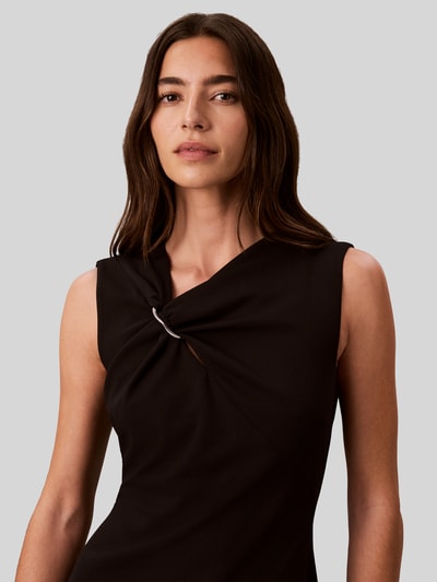 Calvin Klein Womenswear Figurbetontes Cocktailkleid mit dekorativer Schnalle Black 3