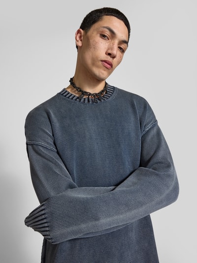 Diesel Pullover mit gerippten Abschlüssen Blau 3