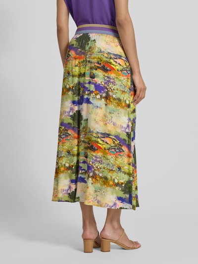 Christian Berg Woman Midirok van viscose met elastische band Paars - 5