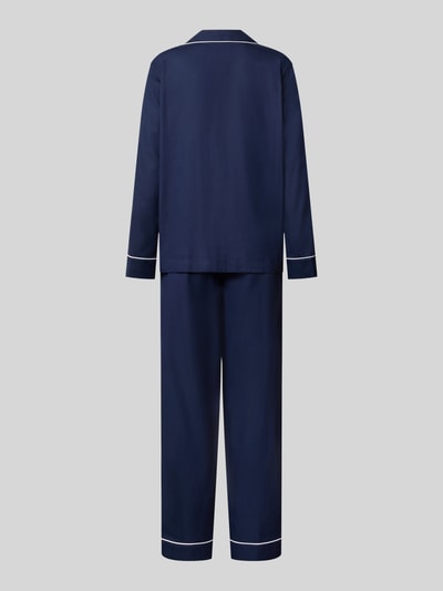 Lauren Ralph Lauren zestaw piżamy w kroju slim fit z czystej bawełny Ciemnoniebieski 3