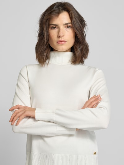 s.Oliver BLACK LABEL Slim fit pullover van viscosemix Offwhite - 3