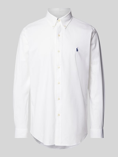 Polo Ralph Lauren Koszula casualowa o kroju custom fit z wyhaftowanym logo Biały 2
