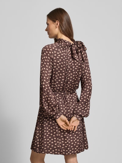 Rinascimento Cocktailkleid mit Stehkragen Dunkelbraun 5