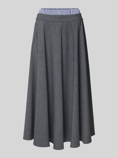 Marella Maxirok met stolpplooien, model 'ELOGIO' Middengrijs - 2