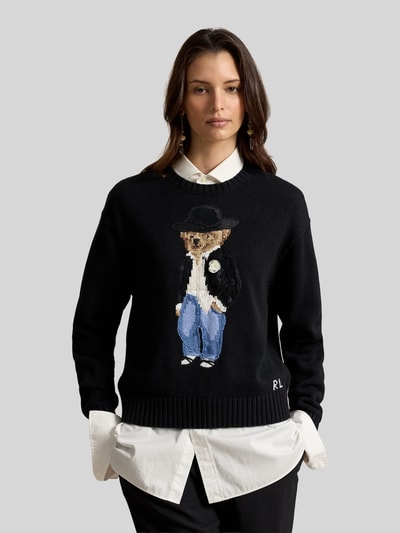 Polo Ralph Lauren Pullover mit Bären-Intarsie Black 5