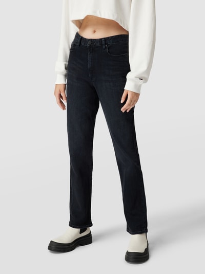 Armedangels Straight fit jeans in 5-pocketmodel, model 'CARENAA' Zwart - 4