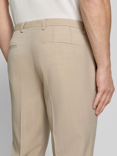 HUGO Super Slim Fit Anzughose aus Schurwoll-Mix Modell 'HESTEN' Sand 3