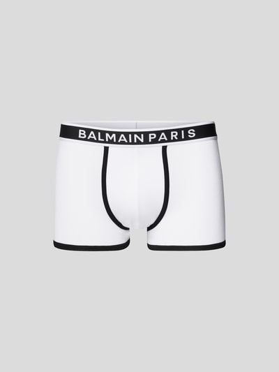 Balmain Trunks mit Logo-Bund Weiß 2