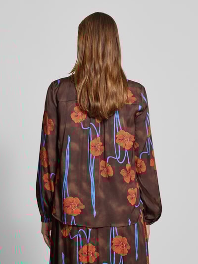 More & More Langarmbluse aus reiner Viskose Schoko 5