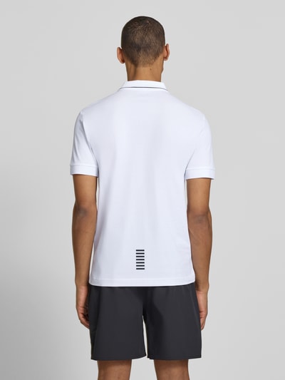EA7 Emporio Armani Regular Fit Poloshirt mit Logo-Print Weiss 5