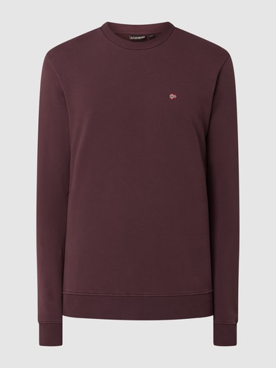 Napapijri Sweatshirt mit Logo-Stickerei Modell 'Balis' Bordeaux 2