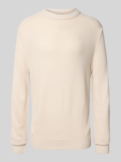 Jack & Jones Gebreide pullover met ronde hals, model 'ROY' Offwhite - 2