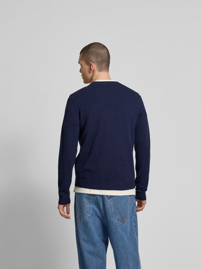 Wood Wood Wollen pullover in gebreide look Marineblauw - 5