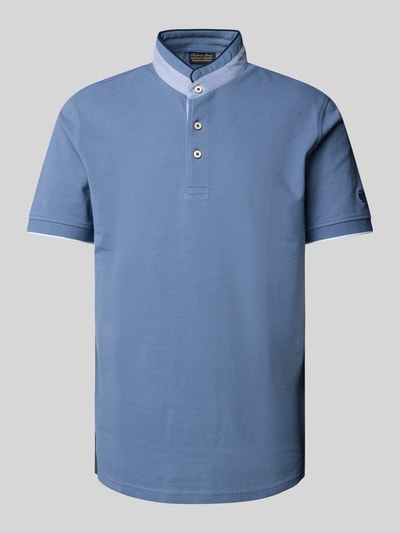 Christian Berg Men Regular fit poloshirt met opstaande kraag Jeansblauw - 2