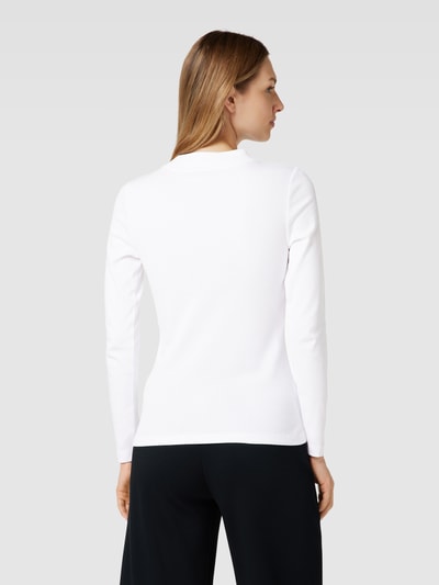 Montego Longsleeve mit geripptem Rundhalsausschnitt Weiss 5