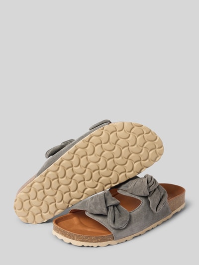 Verbenas Sandalen van leer, model 'RAIN' Lichtgrijs - 4