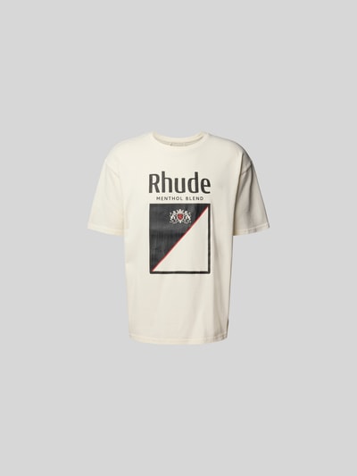 RHUDE Relaxed Fit T-Shirt aus reiner Baumwolle Offwhite 2