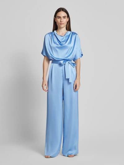 HUGO Regular Fit Jumpsuit aus Satin Modell 'KASMINA' Hellblau 4