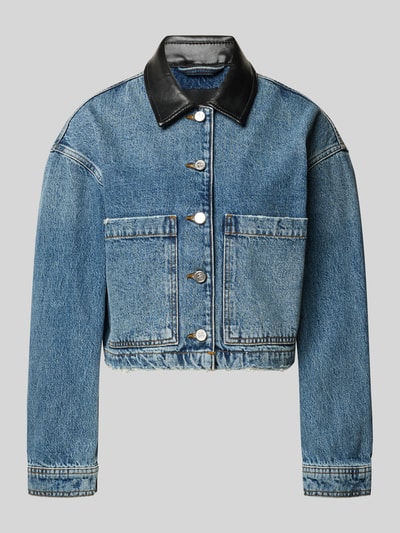Anine Bing Bomberjacke mit Kontrastkragen Modell 'YUMA' Jeansblau 1
