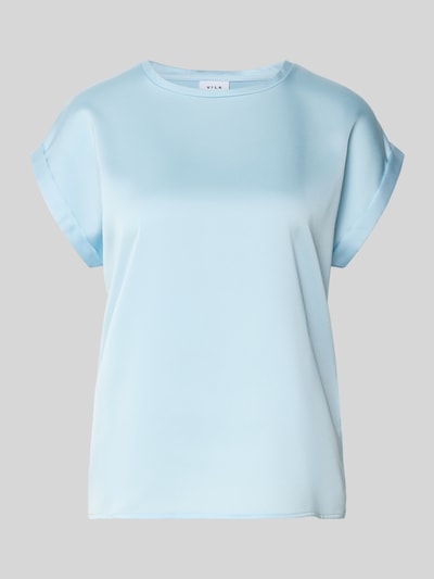 Produktfoto, jasnoniebieskie T-Shirt z okrągłym dekoltem, luźny krój, model 'ELLETTE' od Vila, mieszanka wiskozy i elastanu