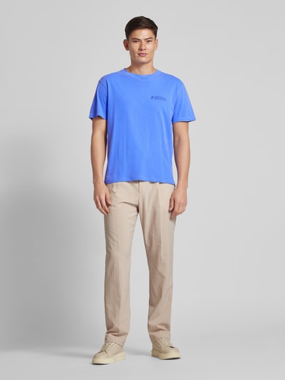 Thinking Mu T-shirt z okrągłym dekoltem model ‘INDIGOFERA’ Błękitny 1