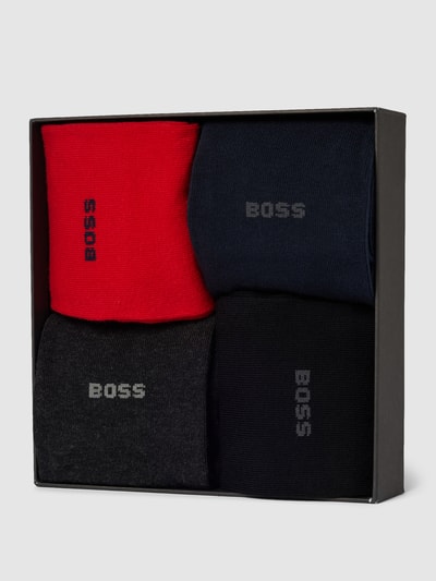 BOSS Socken mit Label-Detail im 4er-Pack Rot 3