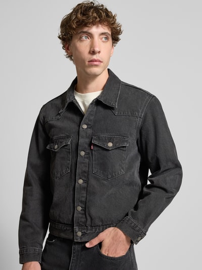 Levi's® Relaxed Fit Jeansjacke mit Brusttaschen Black 3