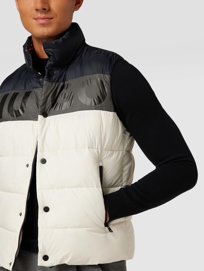 HUGO Bodywarmer met labelprint, model 'Baltino' Offwhite - 3