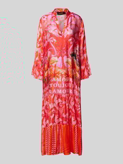 miss goodlife Tunikakleid aus Viskose mit V-Ausschnitt Pink 2