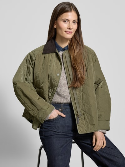 Weekend Max Mara Steppjacke mit Leistentaschen Modell 'BEBER' Khaki 3