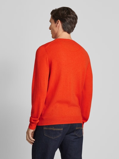 Fynch-Hatton Strickpullover mit Label-Stitching Orange 5