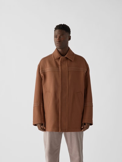 Jacquemus Wollmantel im Oversized-Look Dunkelbraun 4