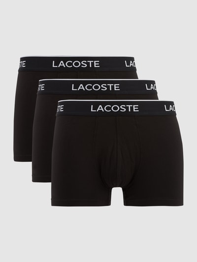 Lacoste Obcisłe bokserki z detalami z logo w zestawie 3 szt. Czarny 1