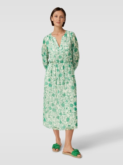 Robe L G Re Midi Jurk Met All Over Motief In Groen Online Kopen P C