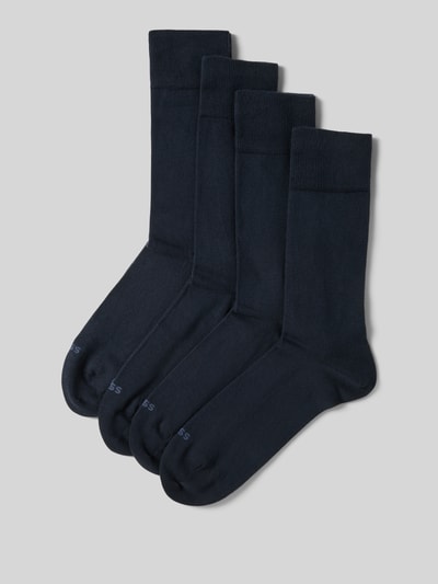 BOSS Sokken van katoenmix in een set van 4 paar Donkerblauw - 1