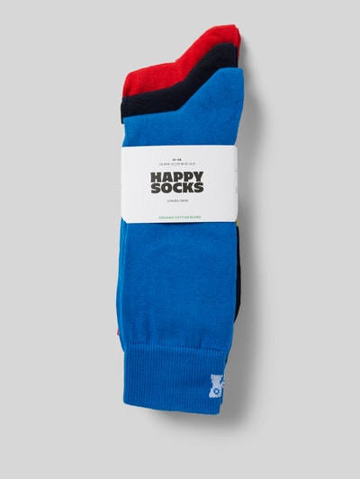 Happy Socks Socken mit Label-Print im 3er-Pack Blau 3