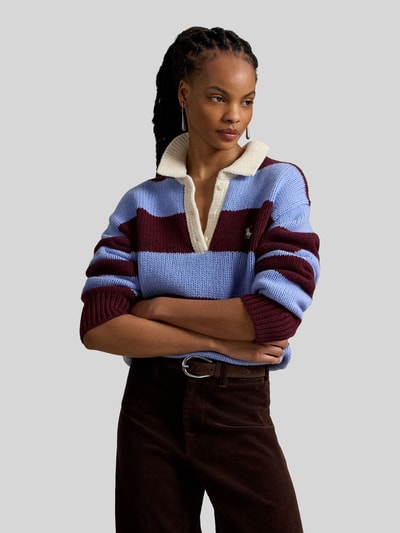 Polo Ralph Lauren pullover in relaxed fit van wolmix Lichtblauw - 4