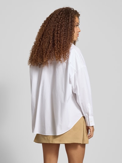 Hugo Blue Bluzka koszulowa o kroju oversized z czystej bawełny model ‘EDAFNE_B’ Biały 5