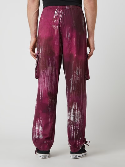 Sean John Baggy Fit Cargohose aus Baumwolle Modell 'Script Logo Scratch' Fuchsia 5